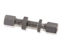 6L Stainless Steel Straight Compression Fitting Bulkhead 315 bar ISO 8434-1