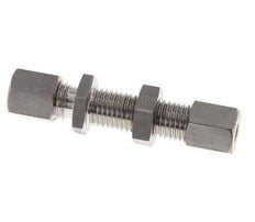 6L Stainless Steel Straight Compression Fitting Bulkhead 315 bar ISO 8434-1