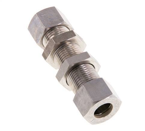 12L Stainless Steel Straight Compression Fitting Bulkhead 315 bar ISO 8434-1