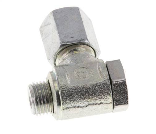 6L & M10x1 Zink plated Steel Swivel Joint Cutting Fitting with Male Threads 250 bar Rotatable ISO 8434-1