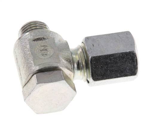 6L & M10x1 Zink plated Steel Swivel Joint Cutting Fitting with Male Threads 250 bar Rotatable ISO 8434-1