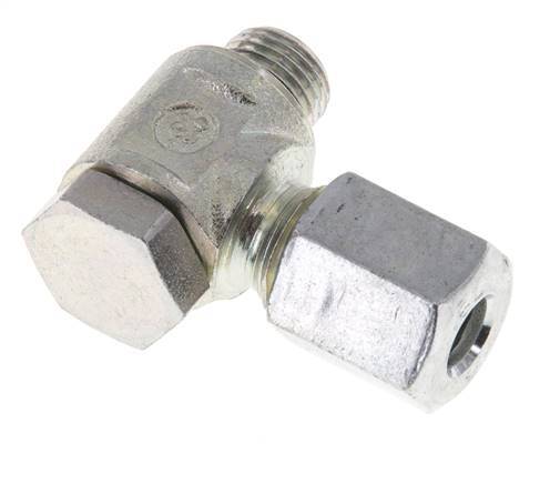 6L & M10x1 Zink plated Steel Swivel Joint Cutting Fitting with Male Threads 250 bar Rotatable ISO 8434-1