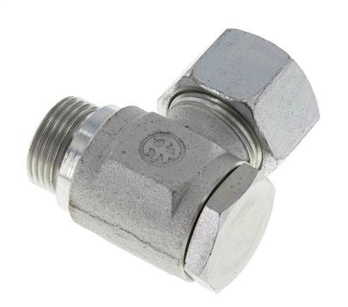 20S & M27x2 Zink plated Steel Swivel Joint Cutting Fitting with Male Threads 160 bar Rotatable ISO 8434-1
