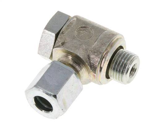 6LL & G1/8'' Zink plated Steel Swivel Joint Cutting Fitting with Male Threads 100 bar Rotatable ISO 8434-1