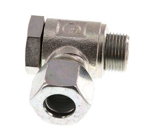 12L & G3/8'' Zink plated Steel Swivel Joint Cutting Fitting with Male Threads 250 bar Rotatable ISO 8434-1