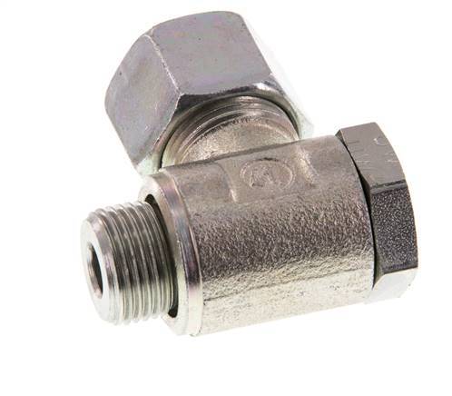 12S & G3/8'' Zink plated Steel Swivel Joint Cutting Fitting with Male Threads 250 bar Rotatable ISO 8434-1