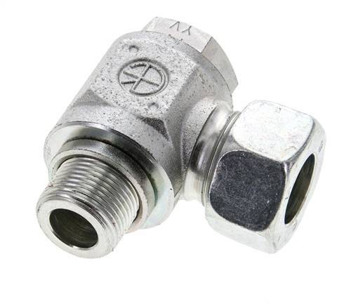 18L & M22x1.5 Zink plated Steel Swivel Joint Cutting Fitting with Male Threads 315 bar Rotatable ISO 8434-1
