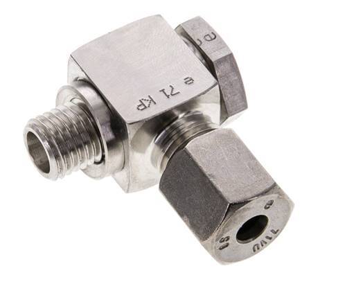 6S & M12x1.5 Stainless Steel Swivel Joint Cutting Fitting with Male Threads 400 bar Rotatable ISO 8434-1