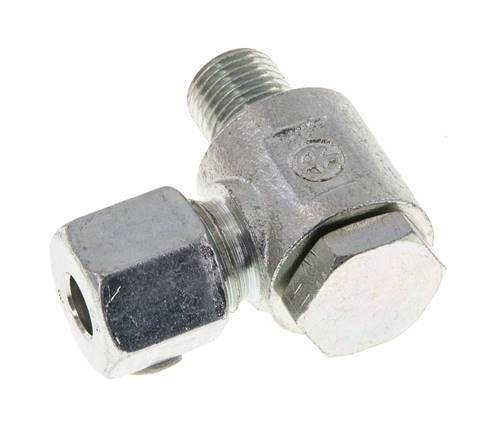 8S & G1/4'' Zink plated Steel Swivel Joint Cutting Fitting with Male Threads 400 bar Rotatable ISO 8434-1