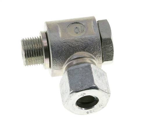 12S & G3/8'' Zink plated Steel Swivel Joint Cutting Fitting with Male Threads 400 bar Rotatable ISO 8434-1