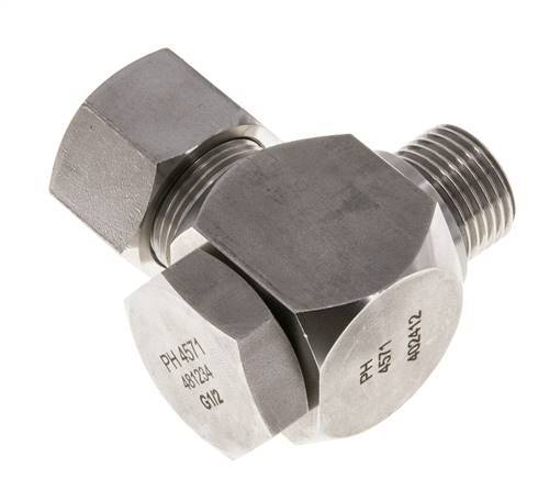 16S & G1/2'' Stainless Steel Swivel Joint Cutting Fitting with Male Threads 400 bar Rotatable ISO 8434-1