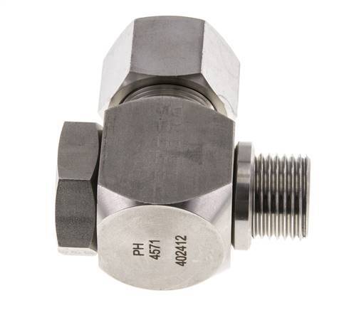 16S & G1/2'' Stainless Steel Swivel Joint Cutting Fitting with Male Threads 400 bar Rotatable ISO 8434-1