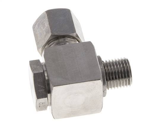 8S & G1/4'' Stainless Steel Swivel Joint Compression Fitting with Male Threads 400 bar Rotatable ISO 8434-1