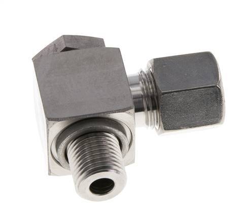 8S & G1/4'' Stainless Steel Swivel Joint Compression Fitting with Male Threads 400 bar Rotatable ISO 8434-1