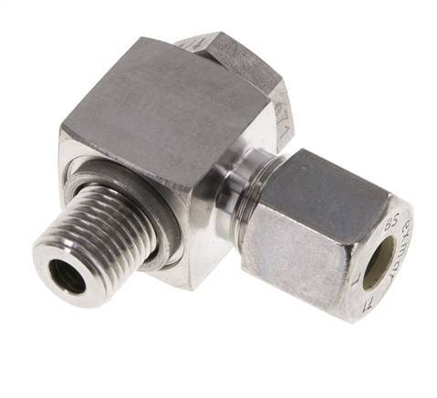 8S & G1/4'' Stainless Steel Swivel Joint Compression Fitting with Male Threads 400 bar Rotatable ISO 8434-1
