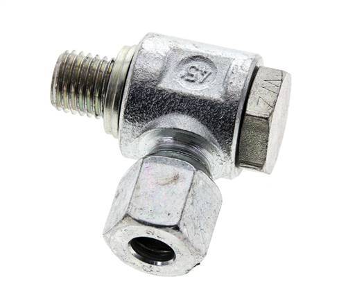 8L & M12x1.5 Zink plated Steel Swivel Joint Cutting Fitting with Male Threads 315 bar NBRO-ring Rotatable ISO 8434-1