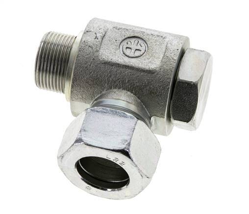 22L & M26x1.5 Zink plated Steel Swivel Joint Cutting Fitting with Male Threads 160 bar NBRO-ring Rotatable ISO 8434-1