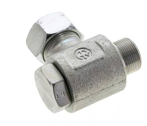 22L & M26x1.5 Zink plated Steel Swivel Joint Cutting Fitting with Male Threads 160 bar NBRO-ring Rotatable ISO 8434-1