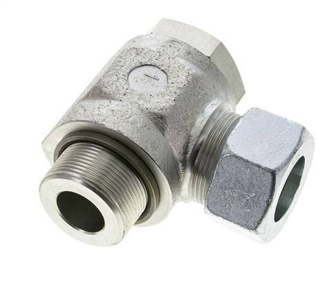30S & M42x2 Zink plated Steel Swivel Joint Cutting Fitting with Male Threads 250 bar NBRO-ring Rotatable ISO 8434-1