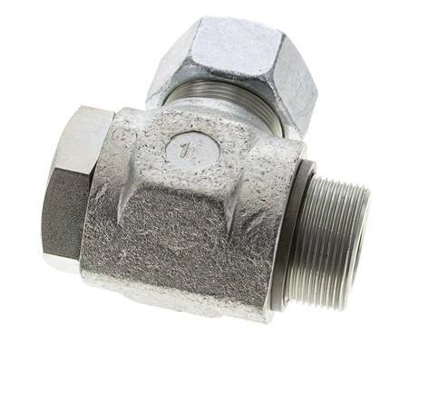 30S & M42x2 Zink plated Steel Swivel Joint Cutting Fitting with Male Threads 250 bar NBRO-ring Rotatable ISO 8434-1