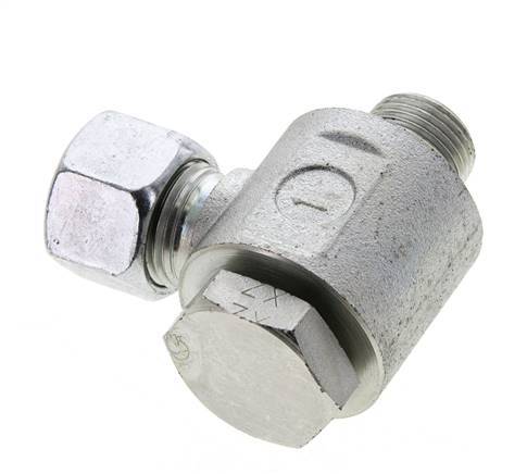 12L & G3/8'' Zink plated Steel Swivel Joint Cutting Fitting with Male Threads 315 bar NBRO-ring Rotatable ISO 8434-1