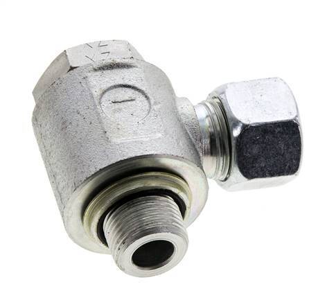 12L & G3/8'' Zink plated Steel Swivel Joint Cutting Fitting with Male Threads 315 bar NBRO-ring Rotatable ISO 8434-1