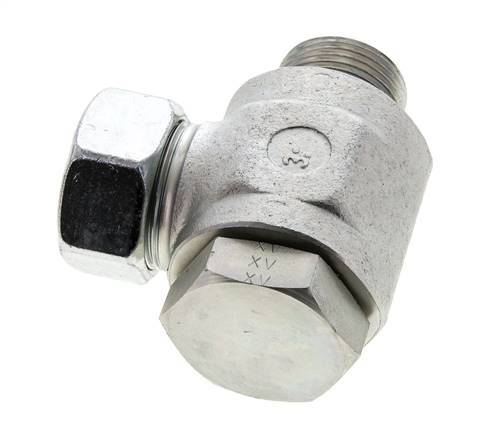 28L & G1'' Zink plated Steel Swivel Joint Cutting Fitting with Male Threads 160 bar NBRO-ring Rotatable ISO 8434-1