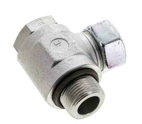 28L & G1'' Zink plated Steel Swivel Joint Cutting Fitting with Male Threads 160 bar NBRO-ring Rotatable ISO 8434-1