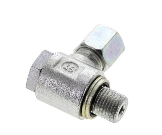 6S & G1/4'' Zink plated Steel Swivel Joint Cutting Fitting with Male Threads 400 bar NBRO-ring Rotatable ISO 8434-1