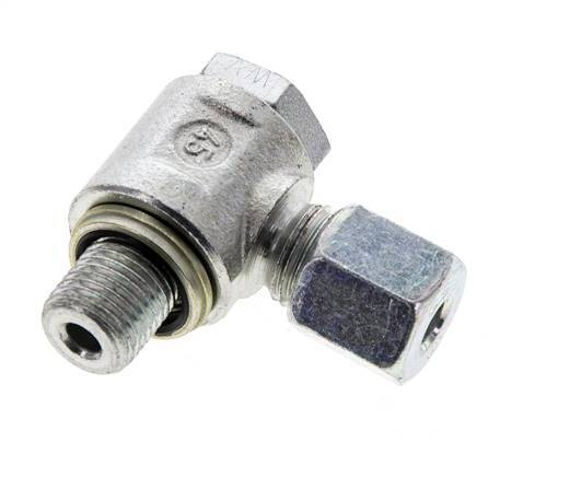 6S & G1/4'' Zink plated Steel Swivel Joint Cutting Fitting with Male Threads 400 bar NBRO-ring Rotatable ISO 8434-1