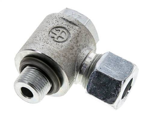 12S & G3/8'' Zink plated Steel Swivel Joint Cutting Fitting with Male Threads 400 bar NBRO-ring Rotatable ISO 8434-1