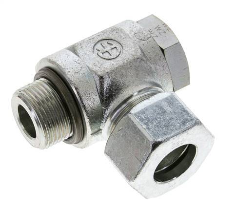 25S & G1'' Zink plated Steel Swivel Joint Cutting Fitting with Male Threads 250 bar NBRO-ring Rotatable ISO 8434-1