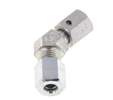 6L Zink plated Steel 45deg Elbow Cutting Fitting with Swivel 315 bar NBR O-ring Sealing Cone Adjustable ISO 8434-1