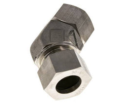 30S Stainless Steel 45deg Elbow Cutting Fitting with Swivel 400 bar FKM O-ring Sealing Cone Adjustable ISO 8434-1
