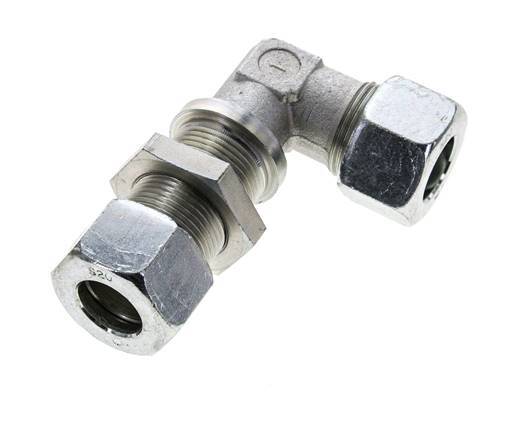 20S Zink plated Steel Elbow Cutting Fitting Bulkhead 400 bar ISO 8434-1