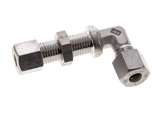 8L Stainless Steel Elbow Compression Fitting Bulkhead 315 bar ISO 8434-1