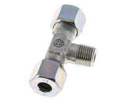 10S & M16x1.5 (con) Zink plated Steel T-Shape Tee Cutting Fitting with Male Threads 640 bar ISO 8434-1