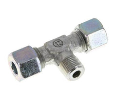 10S & M16x1.5 (con) Zink plated Steel T-Shape Tee Cutting Fitting with Male Threads 640 bar ISO 8434-1