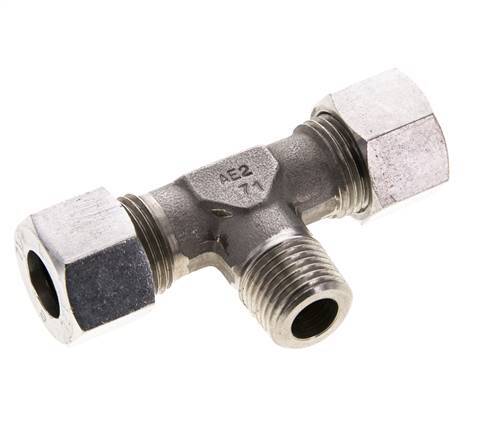 12L & M16x1.5 (con) Stainless Steel T-Shape Tee Cutting Fitting with Male Threads 315 bar ISO 8434-1
