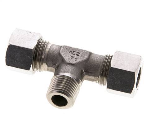 12L & M16x1.5 (con) Stainless Steel T-Shape Tee Cutting Fitting with Male Threads 315 bar ISO 8434-1