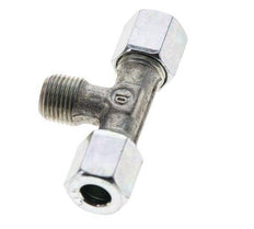 6LL & R1/8'' Zink plated Steel T-Shape Tee Cutting Fitting with Male Threads 100 bar ISO 8434-1