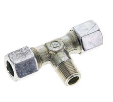 8LL & R1/8'' Zink plated Steel T-Shape Tee Cutting Fitting with Male Threads 100 bar ISO 8434-1