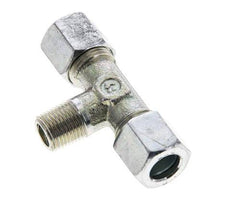 8LL & R1/8'' Zink plated Steel T-Shape Tee Cutting Fitting with Male Threads 100 bar ISO 8434-1