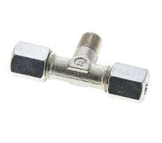 6L & R1/8'' Zink plated Steel T-Shape Tee Cutting Fitting with Male Threads 315 bar ISO 8434-1