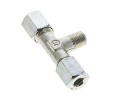 6L & R1/8'' Zink plated Steel T-Shape Tee Cutting Fitting with Male Threads 315 bar ISO 8434-1