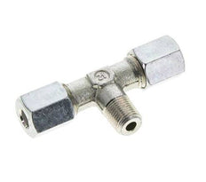 6L & R1/8'' Zink plated Steel T-Shape Tee Cutting Fitting with Male Threads 315 bar ISO 8434-1