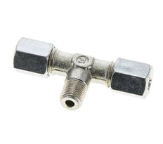 6L & R1/8'' Zink plated Steel T-Shape Tee Cutting Fitting with Male Threads 315 bar ISO 8434-1