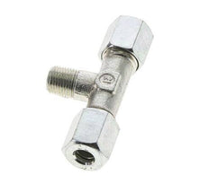 6L & R1/8'' Zink plated Steel T-Shape Tee Cutting Fitting with Male Threads 315 bar ISO 8434-1