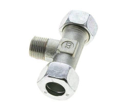 18L & R1/2'' Zink plated Steel T-Shape Tee Cutting Fitting with Male Threads 315 bar ISO 8434-1