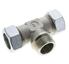 35L & G1-1/4'' Zink plated Steel T-Shape Tee Cutting Fitting with Male Threads 160 bar ISO 8434-1